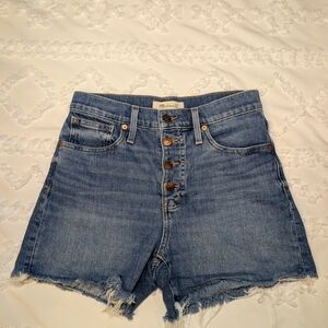 Madewell Blue High-Rise Denim Shorts Size 26
